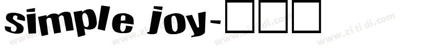 simple joy字体转换